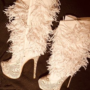 High heeled party boots